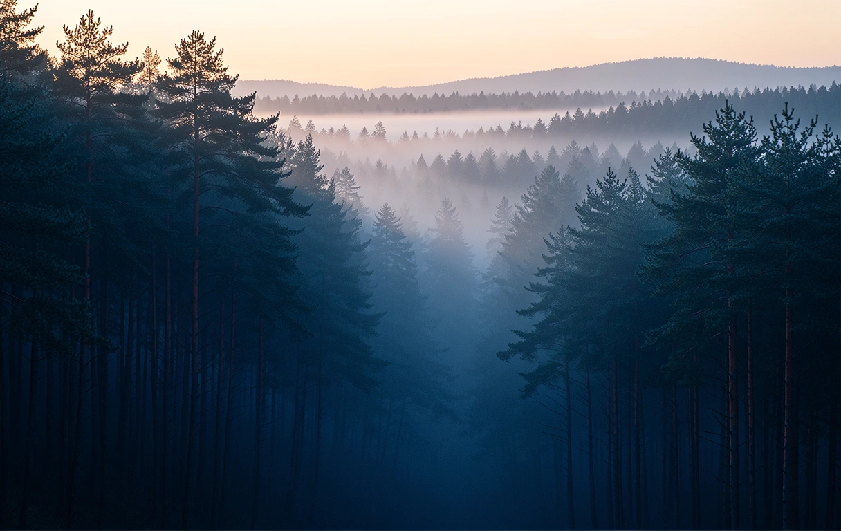 Ranná hmla v slovenskej prírode